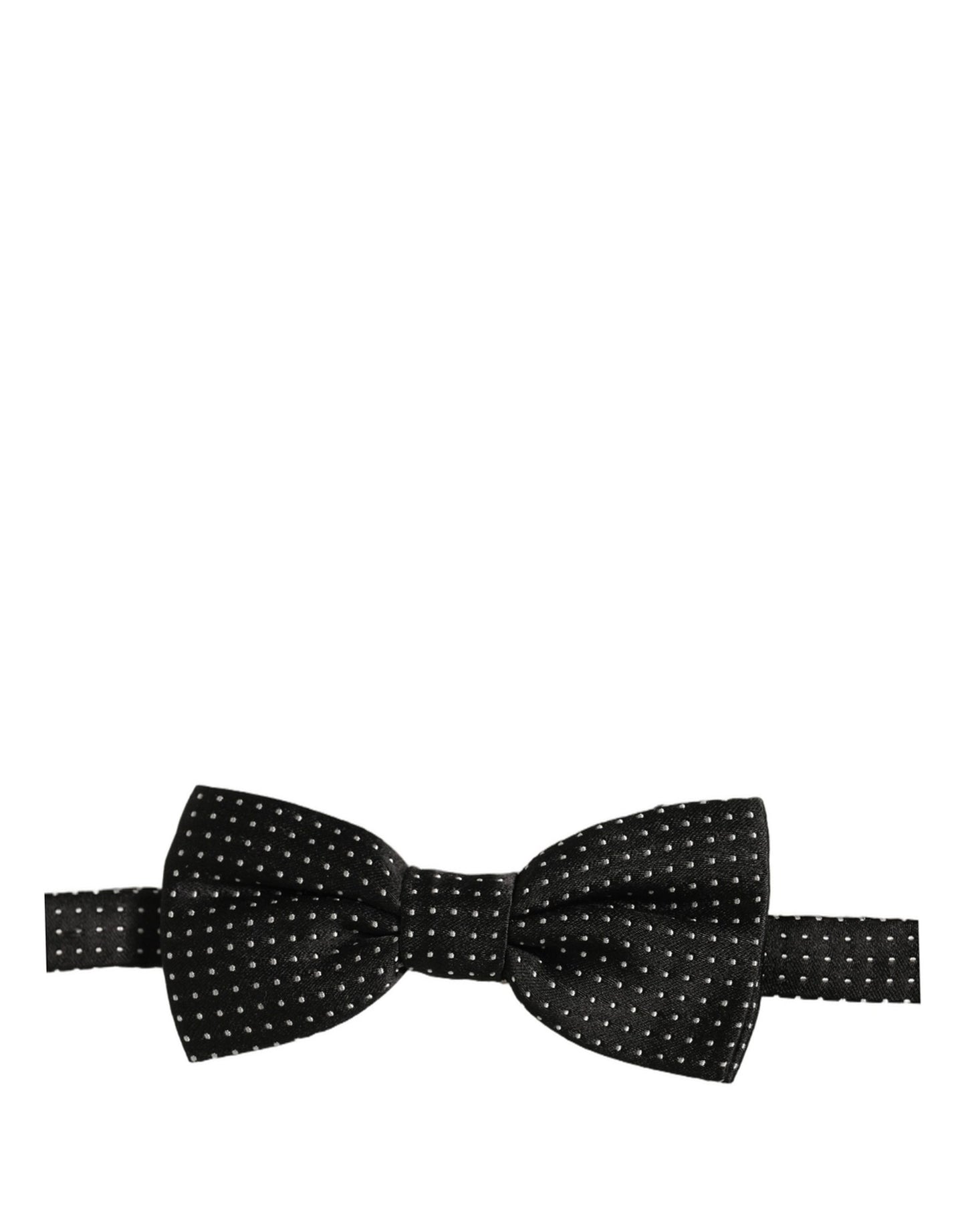 Men Black White PolkaDot Adjustable Bow Tie