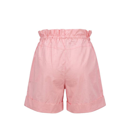 Pink Cotton Women Shorts