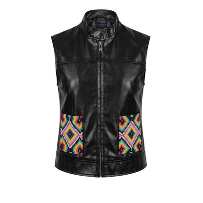Black Polyester Women Jacket