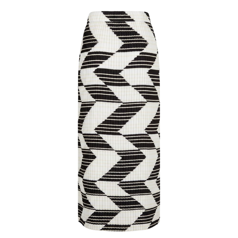 White Polyester Women Skirt