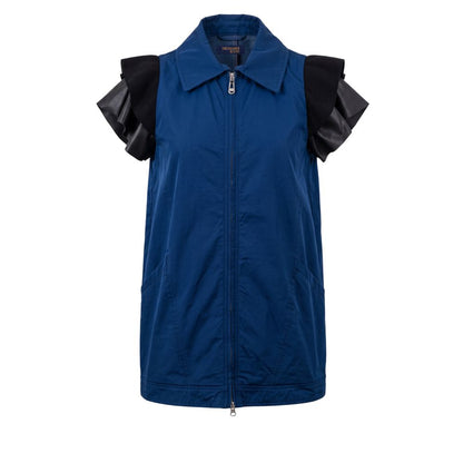 Blue Polyester Women Jacket