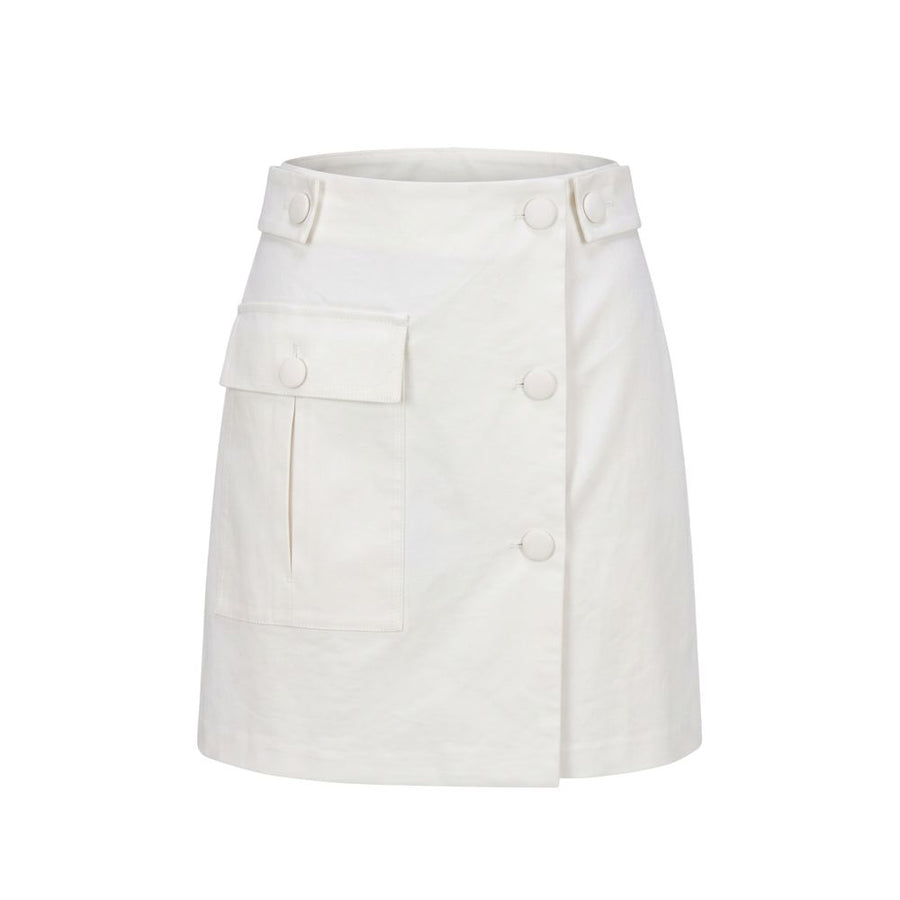 White Viscose Women Skirt