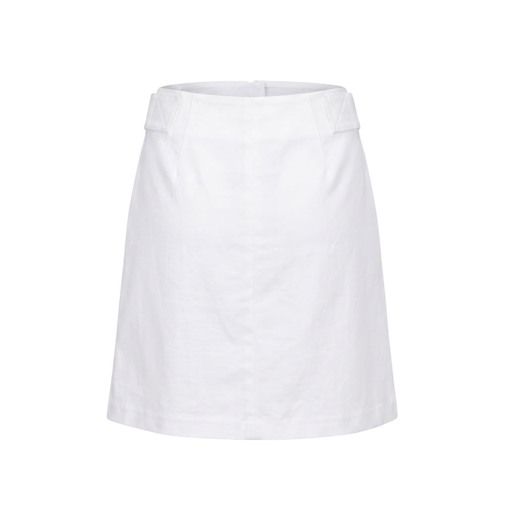 White Viscose Women Skirt