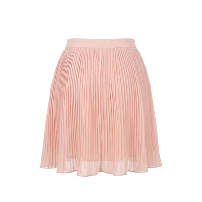 Pink Polyester Women Skirt