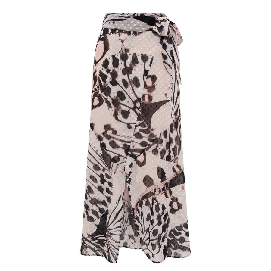Pink Polyester Women Skirt