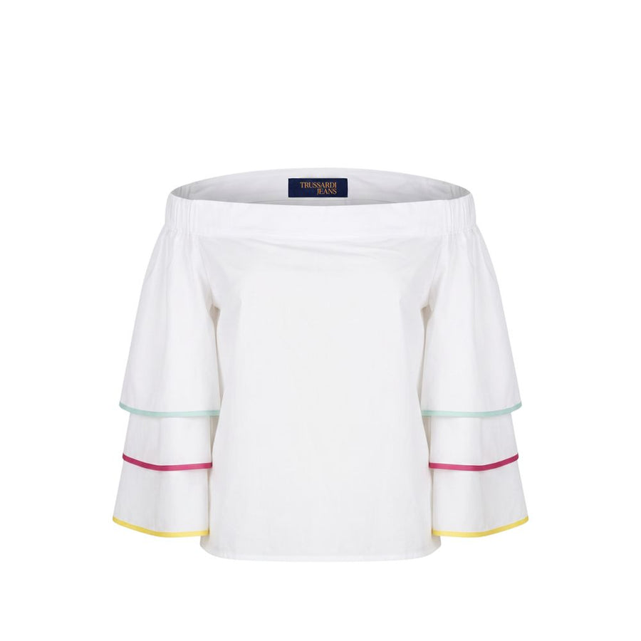 White Cotton Women Shirt