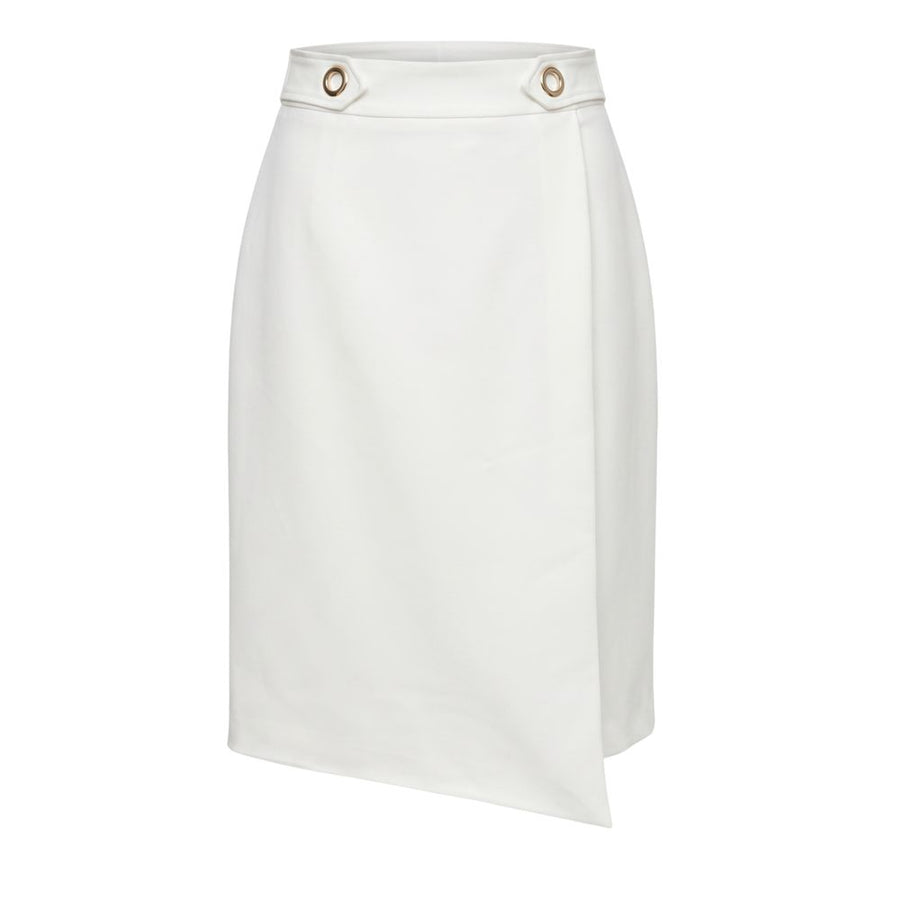 White Polyester Women Skirt