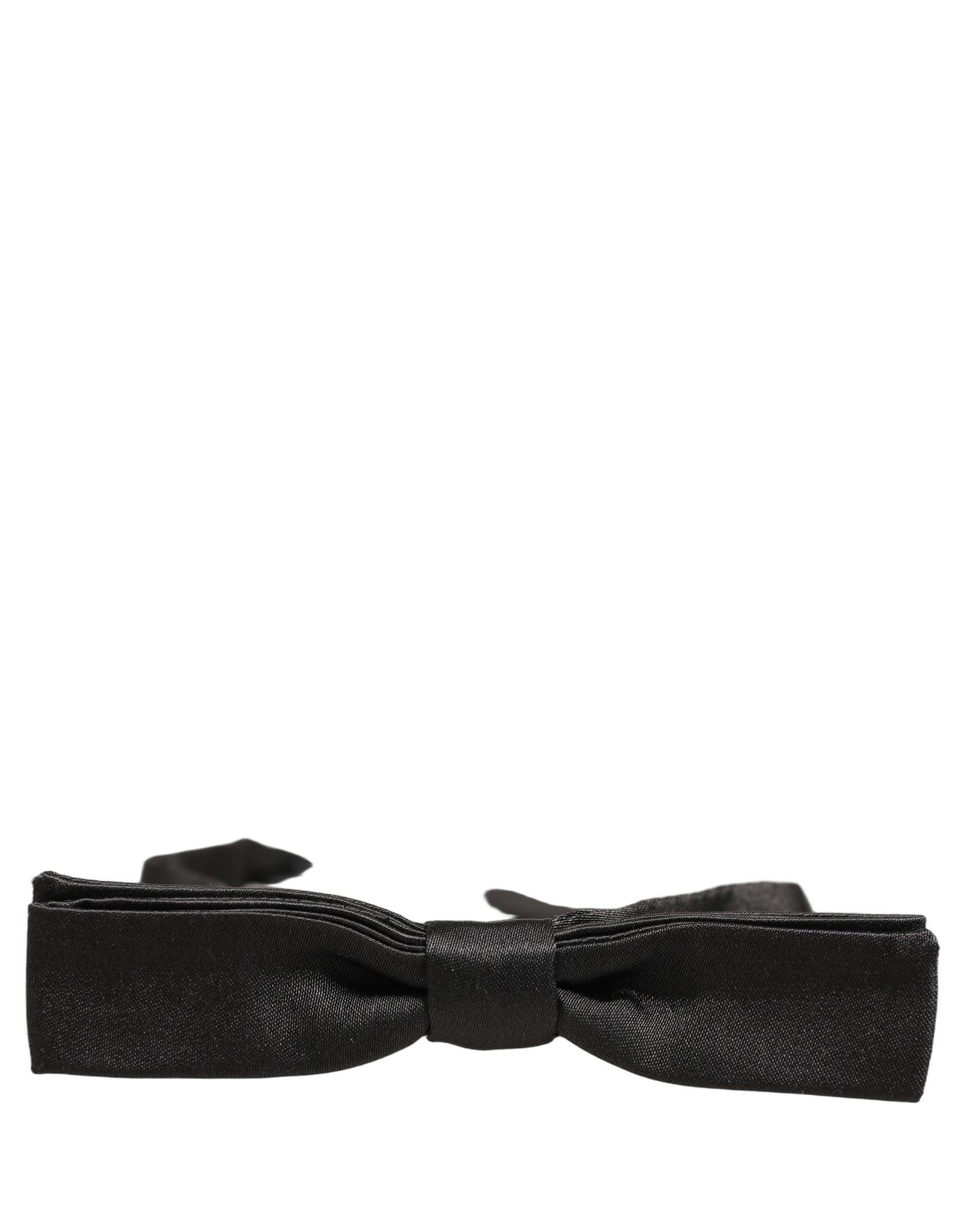Men Black 100% Silk Adjustable Neck Papillon Bow Tie