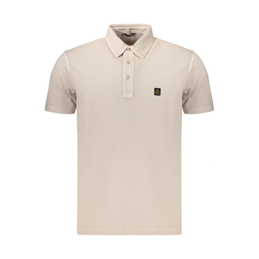Beige Cotton Men's Polo Shirt