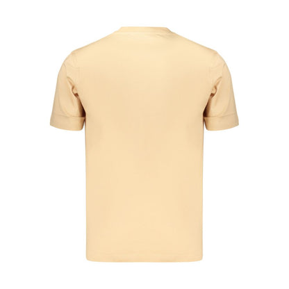 Beige Cotton Men's T Shirt