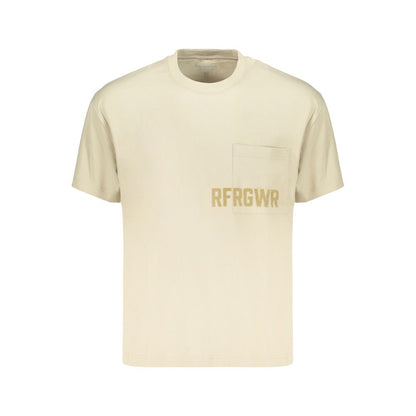 Beige Cotton Mens T-Shirt