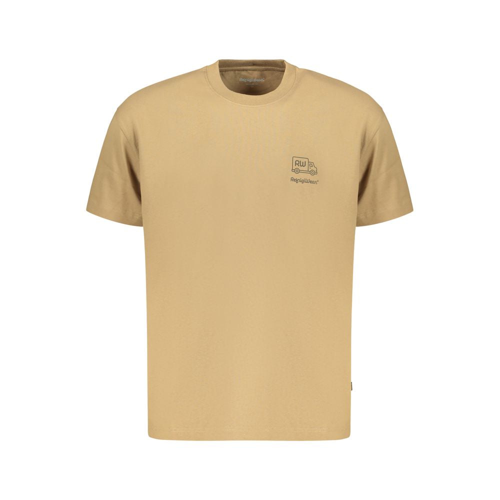 Brown Cotton Men's T-Shirt