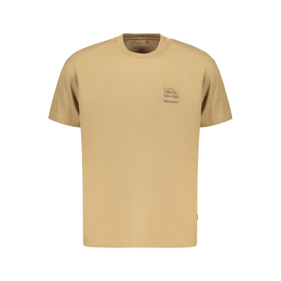Brown Cotton Men's T-Shirt