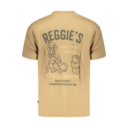 Brown Cotton Men's T-Shirt