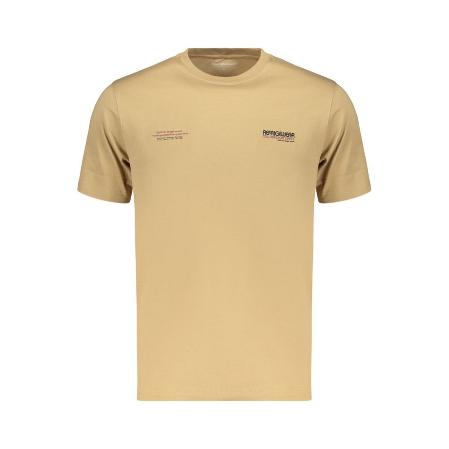 Brown Cotton Men's T-Shirt