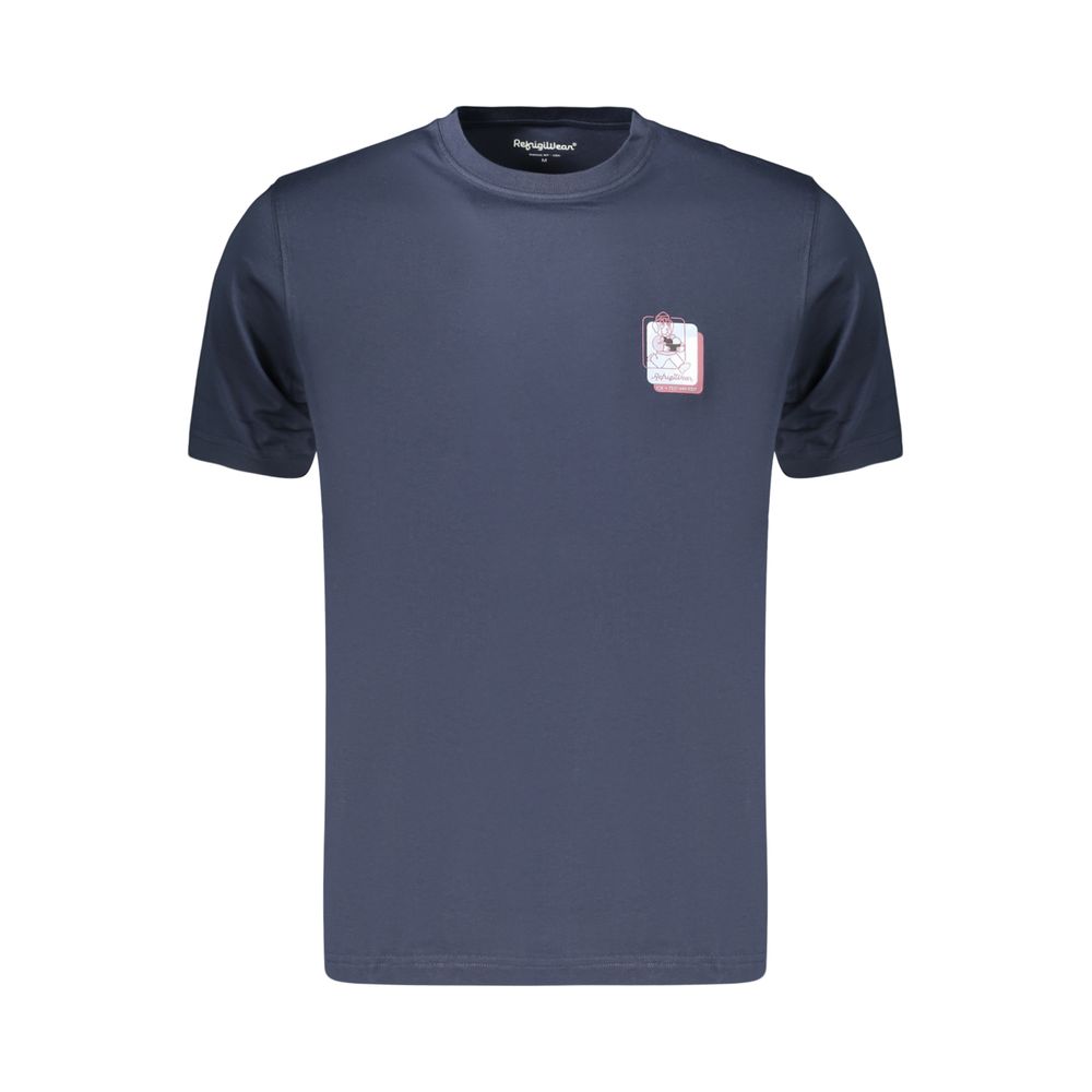 Blue Cotton Men's T-Shirt