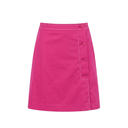 Pink Cotton Women Skirt