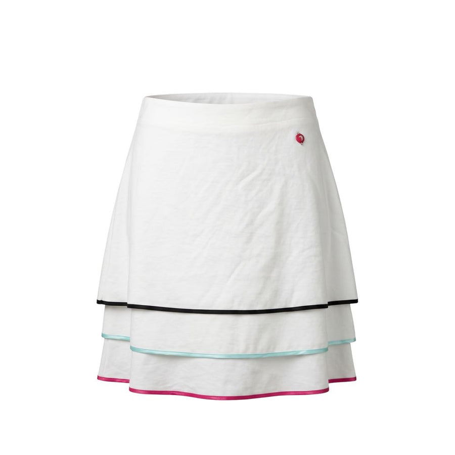 White Viscose Women Skirt