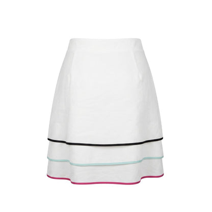 White Viscose Women Skirt