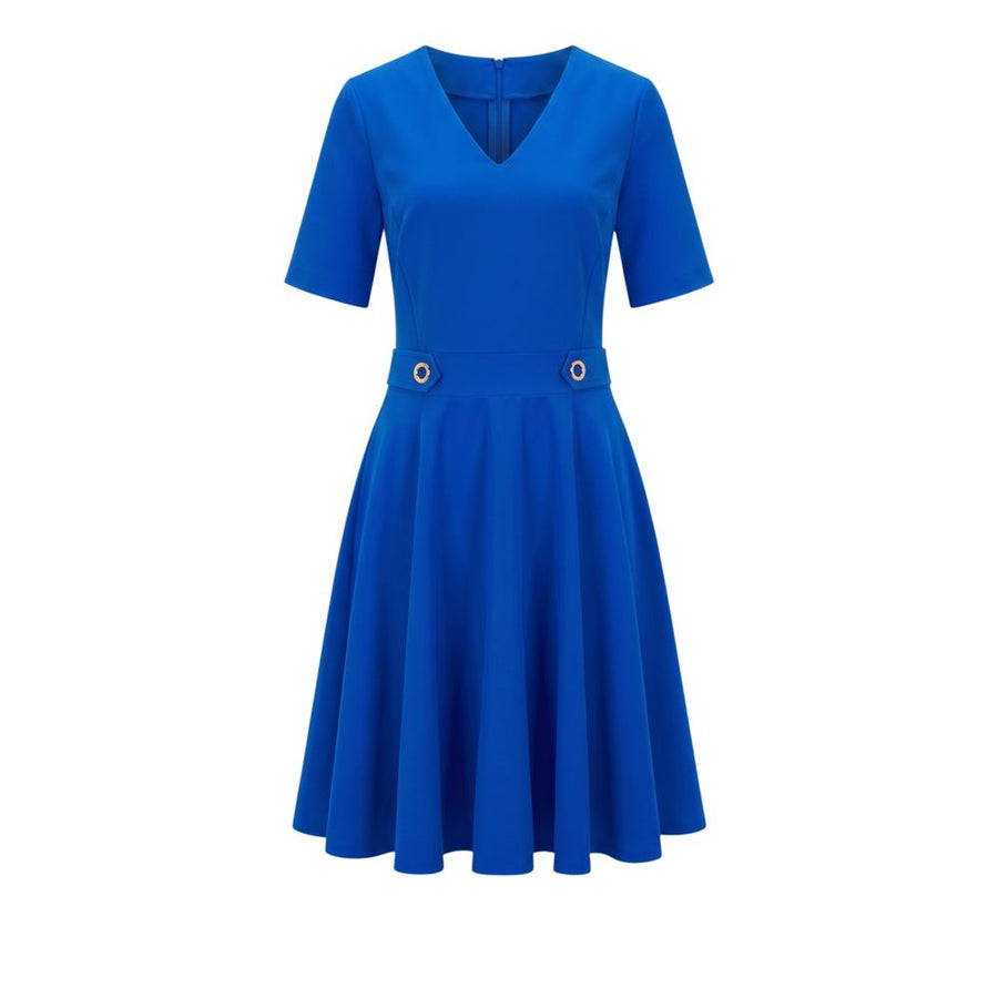 Blue Poliestere Women Dress