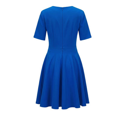 Blue Poliestere Women Dress