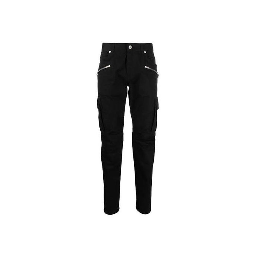 Black Cotton Cargo Pants