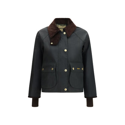 Bicolor Cotton Full-Length Jacket