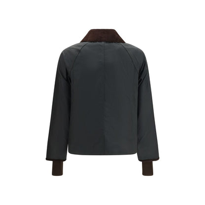 Bicolor Cotton Full-Length Jacket