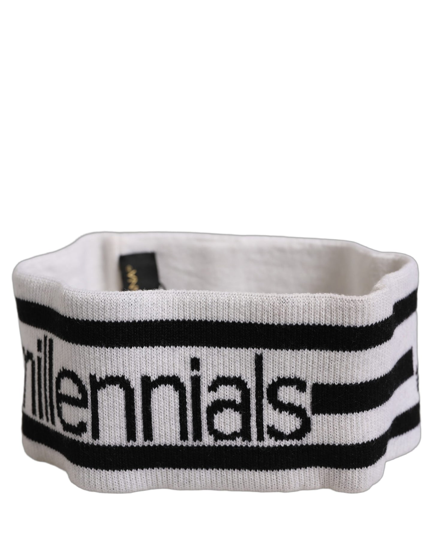 White Wool Knit #DGmillennials Head Band One Size Hat