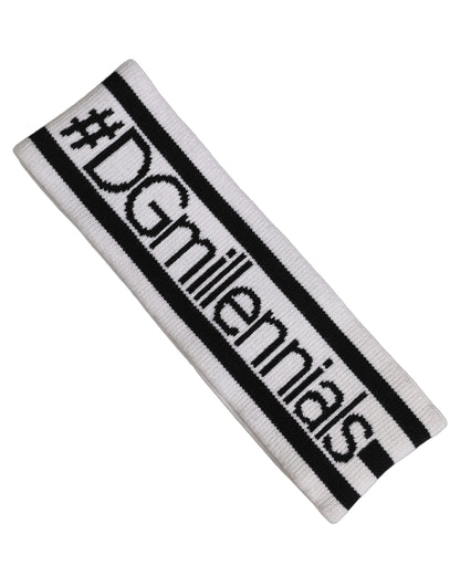 White Wool Knit #DGmillennials Head Band One Size Hat