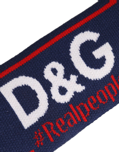 Navy Blue Wool Knitted D&G Queen Head Band One Size Hat