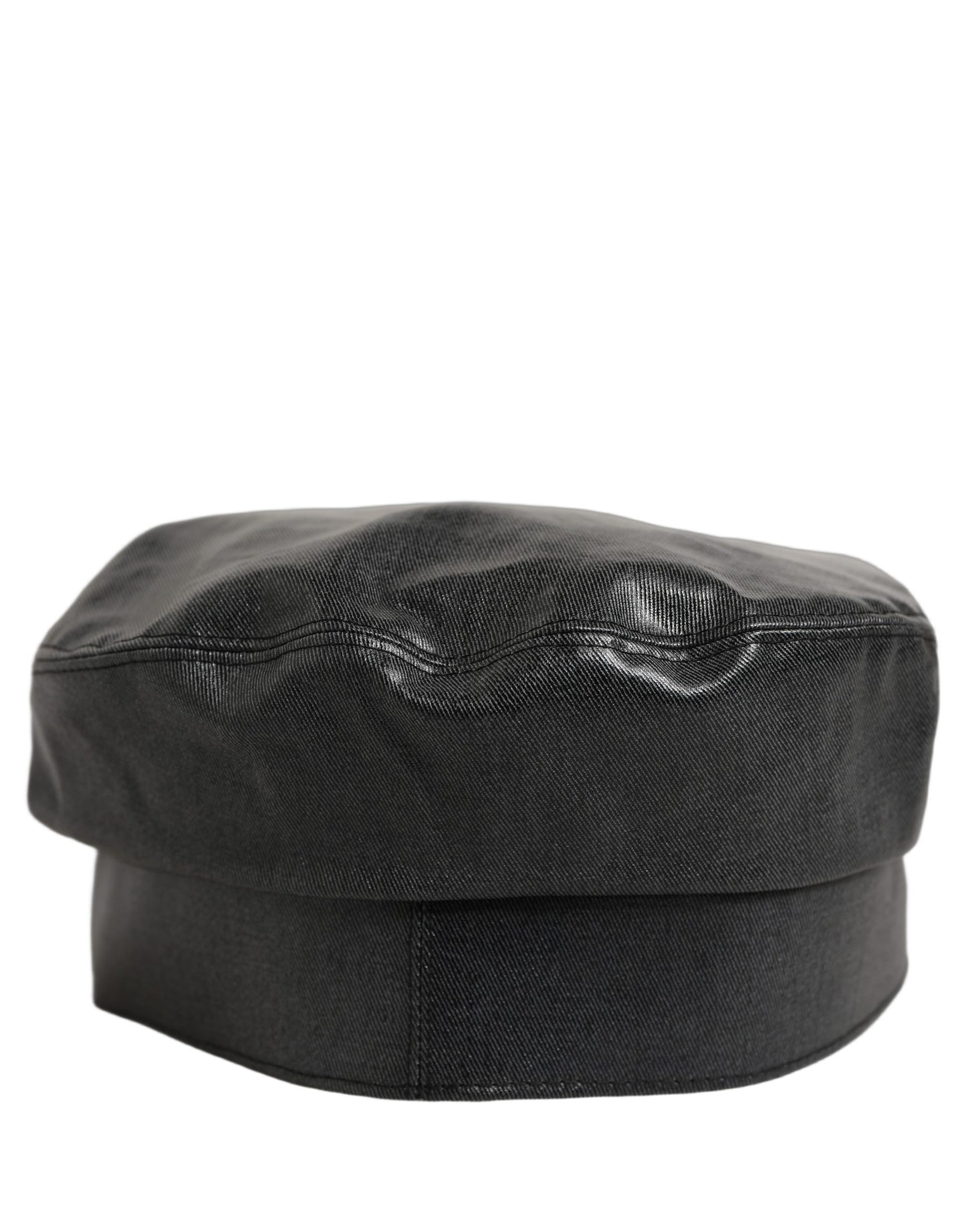 Black Cotton Gold DG Chain Baker Boy Capello Hat