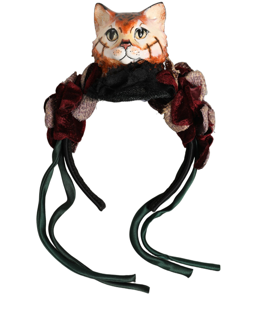 Multicolor Velvet Bengal Cat Silk Headwear Headband