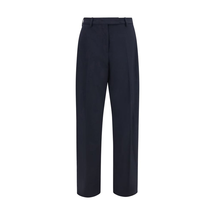 Blue Polyester Dress Pants
