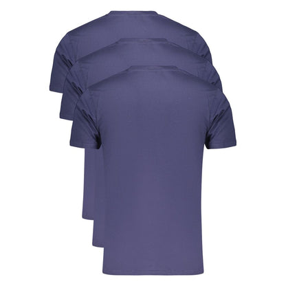 Blue Cotton Men's T-Shirt