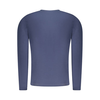 Blue Cotton Men T-Shirt