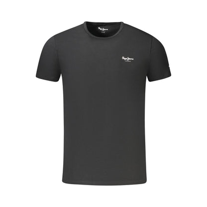 Black Cotton Mens T Shirt