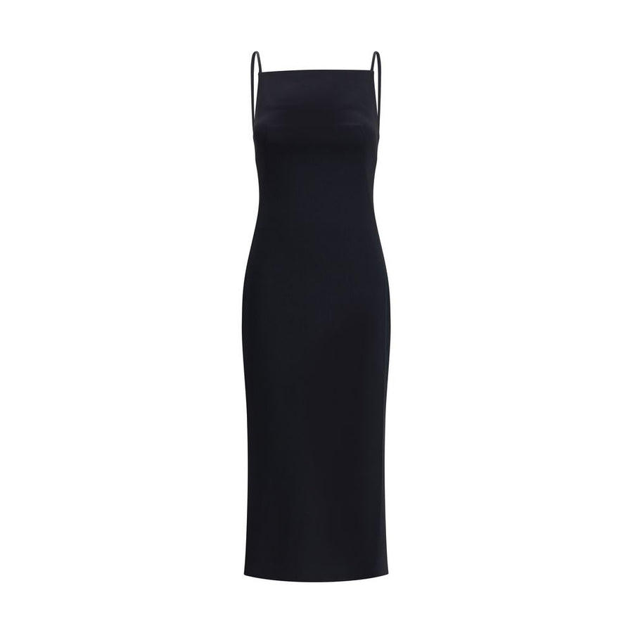 Black Viscose Casual Dress