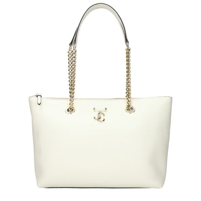 White Leather Shoulder Bag
