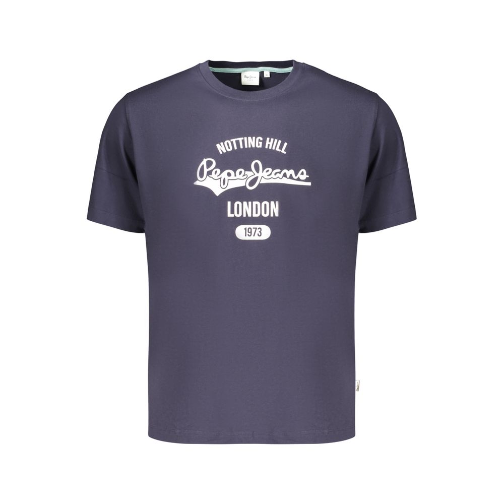 Blue Cotton Men's T-Shirt
