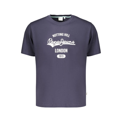 Blue Cotton Men's T-Shirt