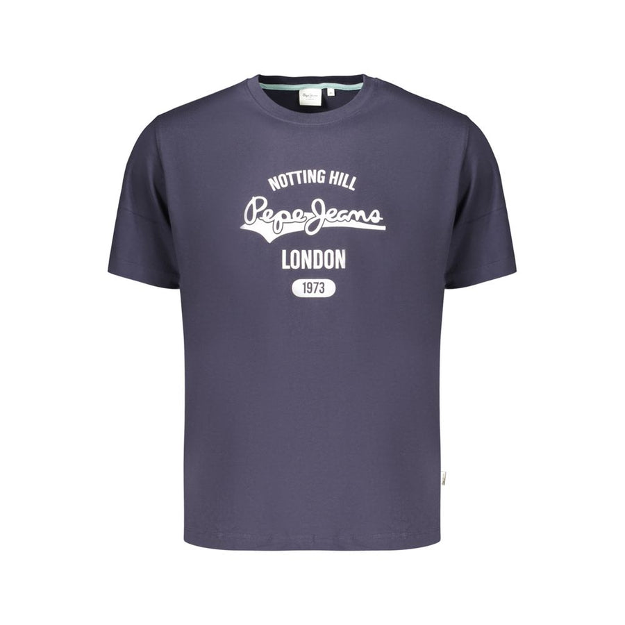 Blue Cotton Men's T-Shirt