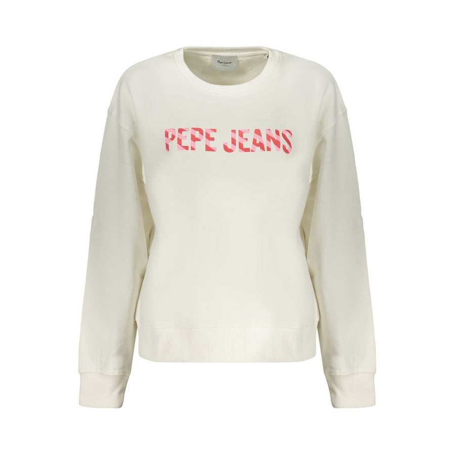 White Cotton Women's Sweatshirt