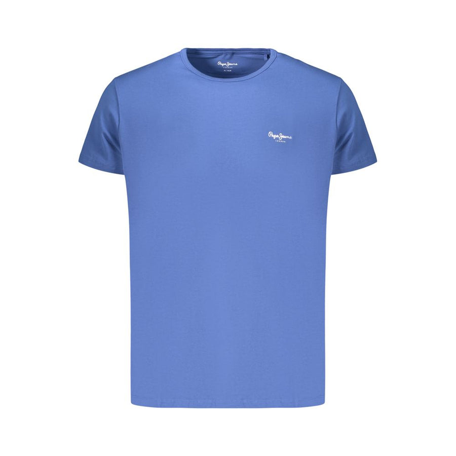 Blue Cotton Men's T-Shirt