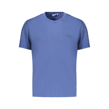 Blue Cotton Male T-Shirt