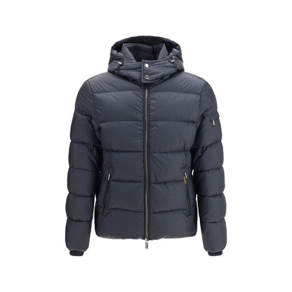 Blue Polyamide Full-Length Jacket