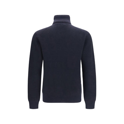 Blue Cashmere Turtleneck
