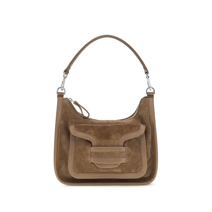 Beige Calf Leather Bos Taurus Shoulder Bag
