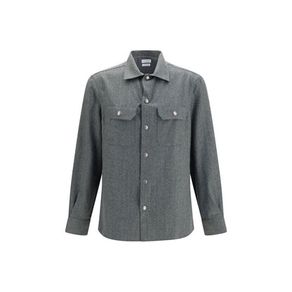 Gray Wool Oves Aries Dress Shirt