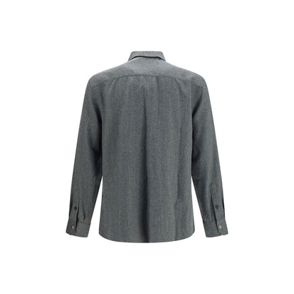 Gray Wool Oves Aries Dress Shirt
